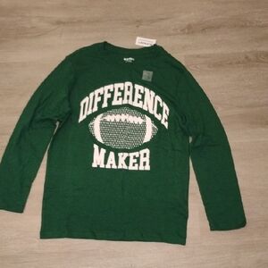 Old Navy Green 'Difference Maker' Long Sleeve Tee Xl 14-16